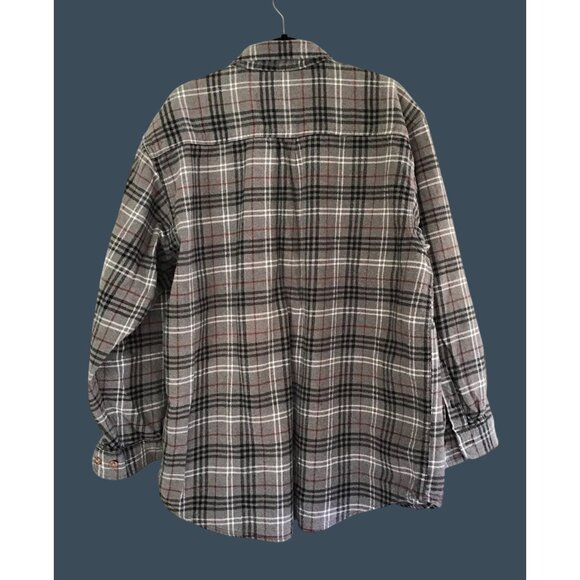 FIELD & STREAM - MENS GREY SOTTON LONG SLEEVE BUTTON DOWN FLANNEL SHIRT SIZE 2XL - Picture 2 of 6